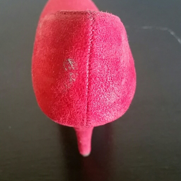 🚫DONATED🚫 4" Red Suede High Heels - Picture 3 of 4